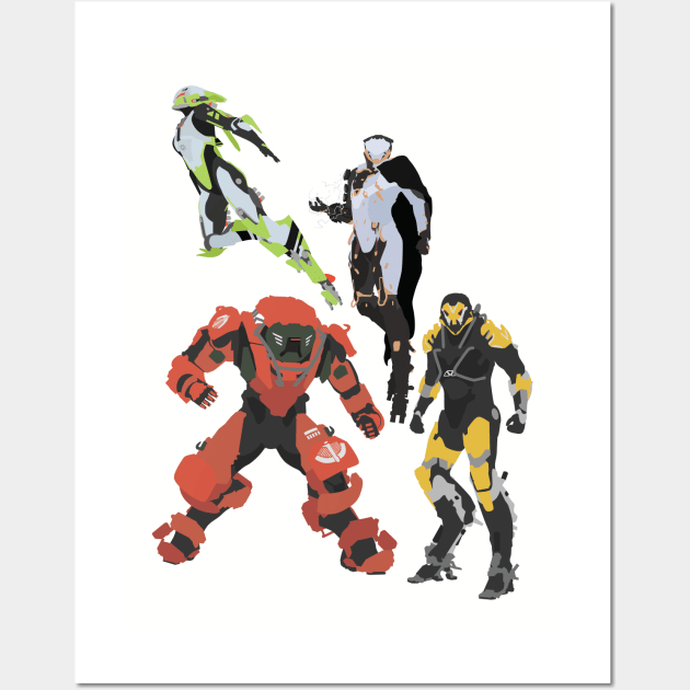 Anthem - All 4 Javelins Vector Art Wall Art by FireDragon04